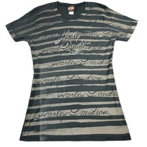 Harley Davidson t shirt Women sz XXL 2X black silver All Over Print Spar... - £14.89 GBP