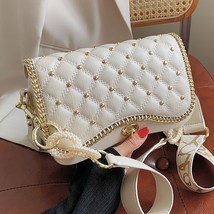 Lattice Rivet Square Underarm bag New High-quality PU Leather Women&#39;s Designer H - £41.00 GBP