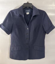 American Airlines By Lands End Navy Blue Flight Attendant Blazer Size 10 - $360.31 MXN