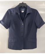 American Airlines By Lands End Navy Blue Flight Attendant Blazer Size 10 - $360.31 MXN