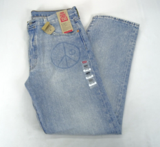 New Levis 501 Jeans 150th Year Anniversary Peace Original Medium Wash Blue 36x32 - £30.33 GBP
