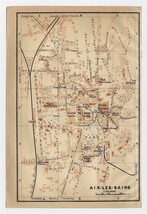 1914 ANTIQUE CITY MAP OF AIX-LES-BAINS / RHONE-ALPES / FRANCE - $33.75 CAD