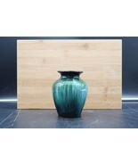 Vtg Blue Mountain Pottery Vase Green Blue Drip Glaze MCM Canada - $458.48 MXN