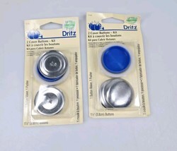 Dritz Cover Button Kit 1.5 Inch Lot Of 2 NEW Two Buttons Per Pack Pusher - $9.74