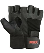 Gym Gloves With Wrist Wrap Workout Weight Lifting Grip Fitness Exercise MRX - £7.15 GBP
