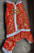 New With Tags Chinese Lunar New Year Dog Cat Pet Red Gold White Costume ... - $30.00