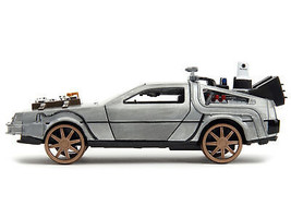 DeLorean DMC Time Machine Brushed Metal Train Wheel Version Back to the Future P - £16.00 GBP