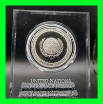 United Nations 1972 Mint World Peace Dove Medal Sterling Silver Coin Proof  - $49.49
