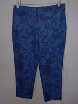 Banana Republic &quot;Avery&quot; Blue Cropped PANTS-4-100% POLYESTER-NWOT-CUTE - £10.97 GBP