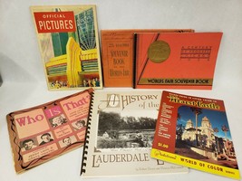 Lot of 5 Vintage Souvenir Books Official Pictures, Worlds Fair Chicago, ... - $51.47
