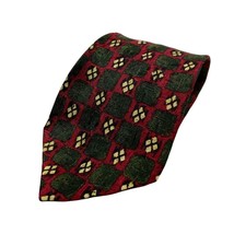 Joseph Scafidi Burgundy Black Silk Tie Richel Royal Necktie Long 60&quot; - £5.39 GBP