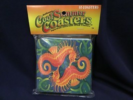 Cool Summer Coasters PaperKraft Coasters Absorbent Sea Horses Seahorses Ocean - £3.04 GBP