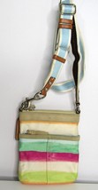 COACH Hampton Multicolor Watercolor Stripe Small Swingpack Crossbody Bag - £26.44 GBP