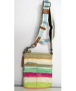 COACH Hampton Multicolor Watercolor Stripe Small Swingpack Crossbody Bag - £26.40 GBP