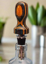 Spectra Ply Dyed Wooden Birch Laminate &quot;Aqua Fire&quot; Bottle Stopper with a... - $44.99