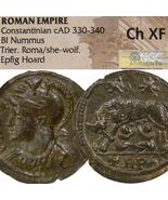 SHE WOLF suckling Twins. Epfig Hoard. RARE not in RIC Constantine the Gr... - $559.55