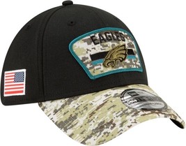 Philadelphia Eagles Mens New Era 39Thirty Salute to Service Stretch Fit Hat - £21.52 GBP