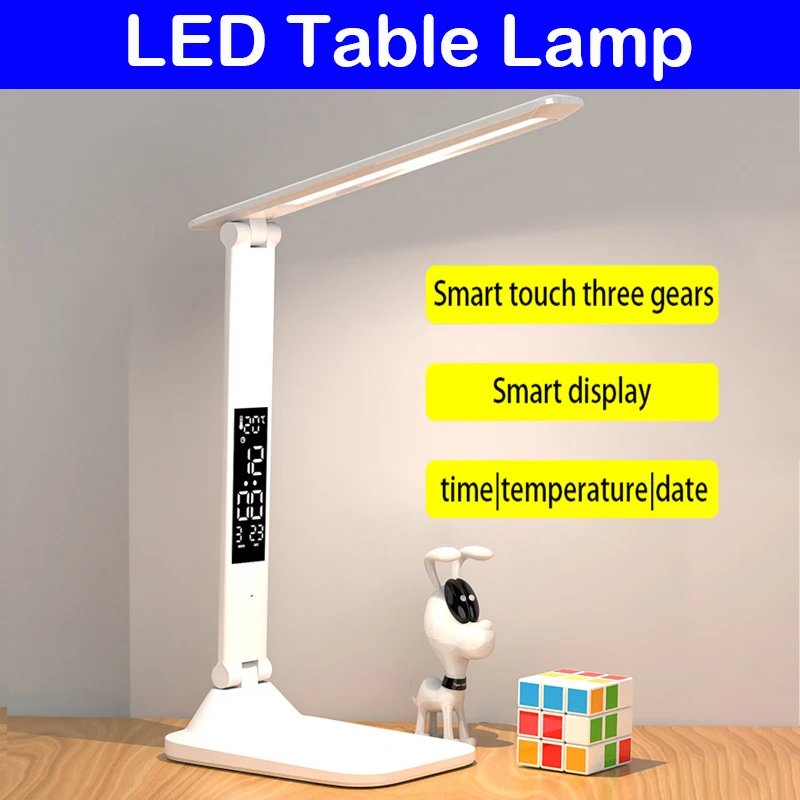 4800mAh Chargeable LED Table Lamp USB Touch 3 Color Stepless Dimmable De... - $14.20