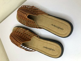 Comfortview Women&#39;s Brown Slip-on Sandals Size 11 WW - $24.20