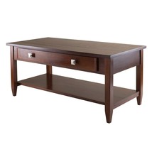 Winsome Richmond 20.53&quot; x 40&quot; x 18.11&quot; Wood Coffee Table Tapered Leg Bro... - £193.10 GBP