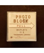 Photo Block Cube Picture Frame Acrylic 6 Instamatic Photos Hong Kong VTG... - $9.83