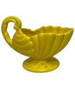 Vintage Haeger USA Yellow Footed Planter Vase Gravy Boat Dish Cornucopia... - $36.56 CAD