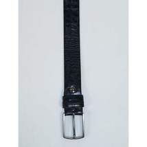 Men's Belt By PICCODER Turkey Genuine Leather Embossed Crocodile 8100 Navy image 3
