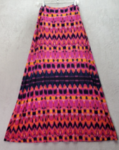 Cynthia Rowley Long Maxi Skirt Womens Large Multi Geo Print Rayon Elasti... - £18.13 GBP