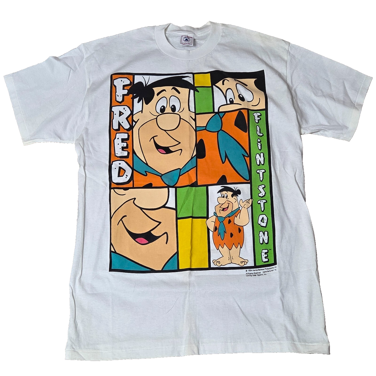VINTAGE 1994 FRED FLINTSTONE CARTOON DELTA SIZE L SHIRT SINGLE STITCH NO... - $90.25