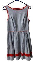Jessica Simpson Women Seersucker Size 8 Red White Blue Striped Tank Dress - £13.94 GBP