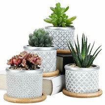 Succulent Planter Pots,Cactus Plant Pot Indoor Small Concrete Herb Window Box - £28.67 GBP