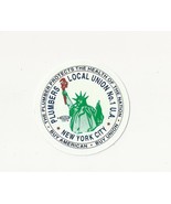 NEW YORK CITY UA Local 1 Plumbers Health of Nation Buy American UNION St... - £3.19 GBP