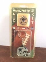 Nfl Dallas Cowboys 1999 Trading Pin Pinback &amp; Keytag Keychain New &amp; Ships Free ! - £9.84 GBP