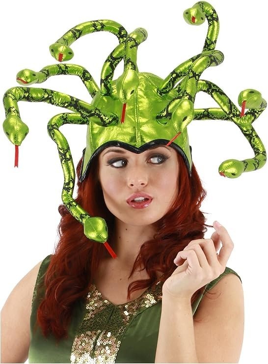 ELOPE MEDUSA SHINY GREEN SNAKE HAT ONE SIZE HALLOWEEN COSTUME ACCESSORY 290290 Item image 3