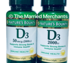 2 - Nature&#39;s Bounty Vitamin D3 50 mcg 2000 IU 150 softgels each 2/2026 F... - £14.06 GBP