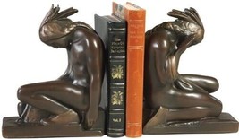 Bookends Kneeling Indian Southwestern Hand Painted Resin OK Casting - £207.08 GBP
