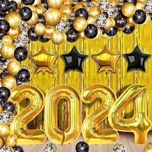 Gold Graduation Decorations Class of 2024 Set Huge Pack of 85 Graduation Balloon - £57.10 GBP