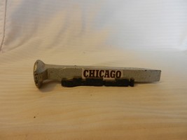 Vintage Silver Railroad Spike With I Love Chicago in Ludlow Type 6.75&quot; Long - £58.84 GBP