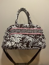 VERA BRADLEY 2009 Imperial Toile Brown Carry On Weekender Duffle Travel Bag - $39.59