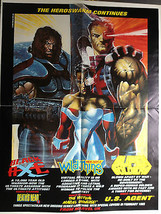 1993 Marvel UK Promo Poster Black Axe Wildthing Super Soldiers - £37.80 GBP