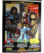 1993 Marvel UK Promo Poster Black Axe Wildthing Super Soldiers - £35.87 GBP