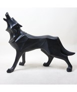 Resin Wolf Statue Home Decor Animal Sculpture Geometric Resin Figurine H... - £43.75 GBP