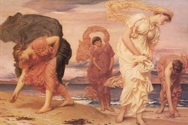 Greek Girls Picking Up Pebbles by the Sea by Lord Frederick Leighton - Art Print - £16.51 GBP+