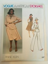 Vogue American Designer Anne Klein Sewing Pattern 1387 Top Skirt Pants Vintage - £14.08 GBP