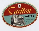 Carlton Hotel Luggage Label / Baggage Sticker Johannesburg South Africa - $11.88