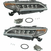FITS ACURA TLX 2015-2017 LED HEADLIGHTS HEAD LIGHTS FRONT LAMPS W/BULBS ... - £993.41 GBP