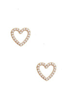 Heart Post Stud 1/2&quot; Earrings in Classic Pearls w Organza Gift Bag - Hey Viv - £11.59 GBP