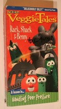 Veggie Tales VHS Tape Rack Shack &amp; Benny Red Sleeve Children&#39;s Video - £3.16 GBP