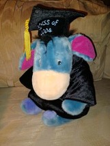 Disney Store Graduation Sm Eeyore Plush 12&quot; Class Of 2004 04 Black Cap &amp;... - $26.72