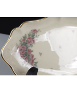 Lenox Petite Rose Blossom Relish Dish/Tray Gold Gilt Edge Ivory 9 1/2&quot; Long - £15.71 GBP